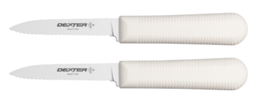 SANI-SAFE® 2-pack 3-1/4" Scalloped Paring Knives